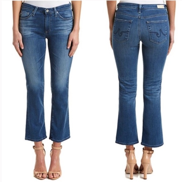 {AG} JODIE CROP HIGH RISE SLIM FLARE JEAN 10 YEARS LIBERATION SZ 30 - Picture 1 of 8